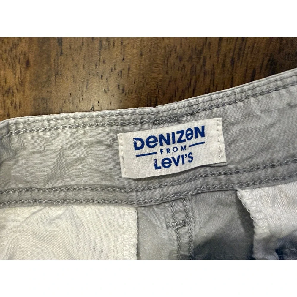 Denizen from Levis Mens Light Gray Ripstop Cargo Shorts Size 29 Utility Hiking